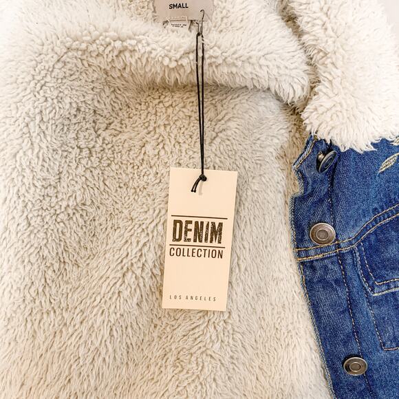 Love Tree Flora Embroidered Denim Jacket Small NWT - Picture 9 of 14